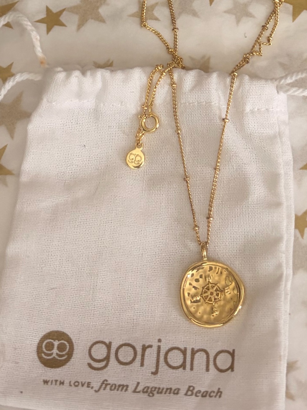 Gorjana Gold Layered Coin Necklace with Star Charm